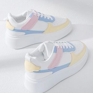 Color Splashed Air Force Shoes